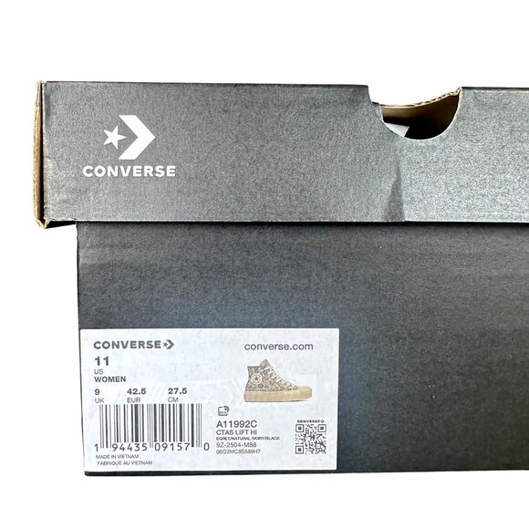 ⭐Converse Chuck Taylor Lift Platform 11 Women Sneakers Floral Tapestry A11992C - Picture 10 of 11